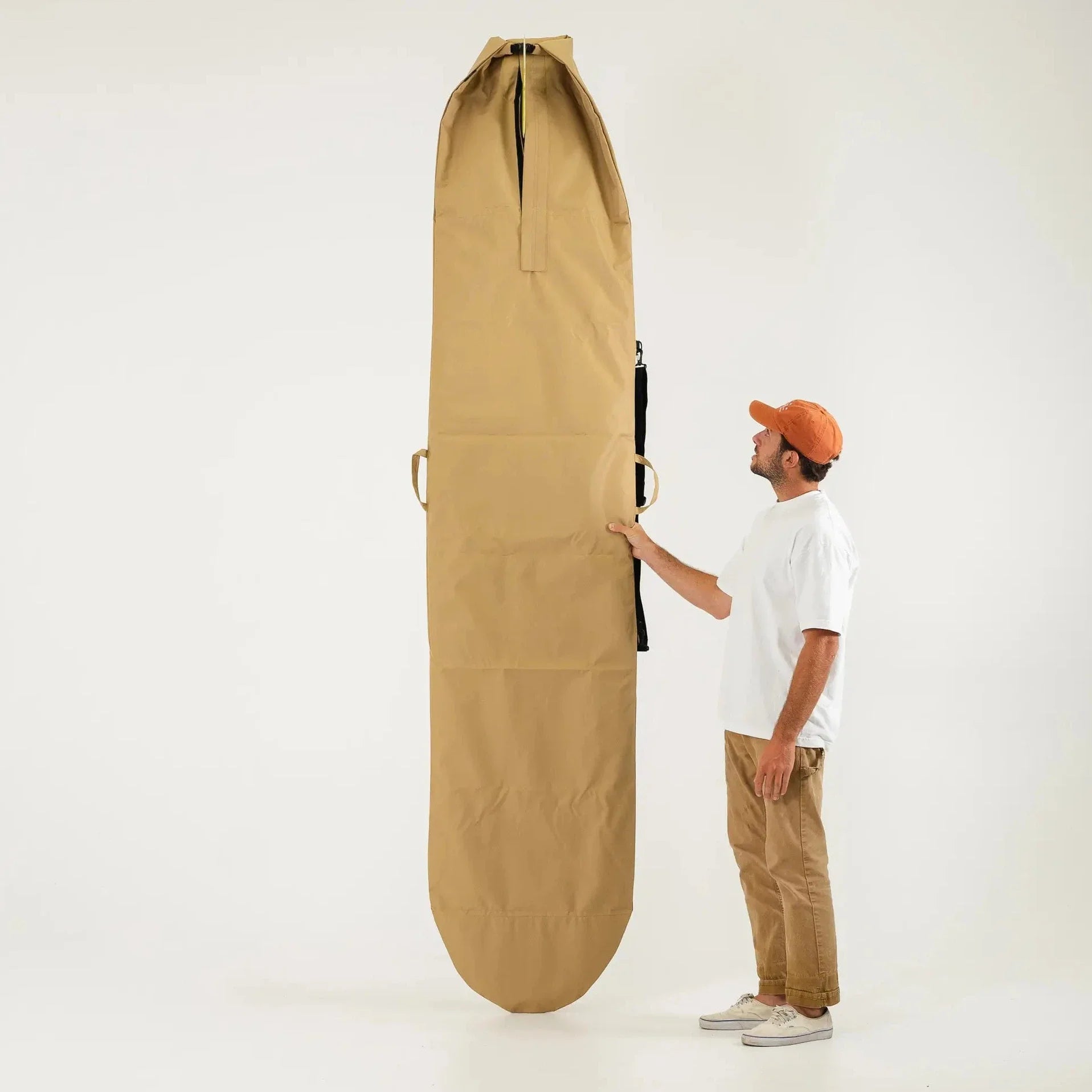 FARO Adjustable Canvas Surfboard Bag (tan color)