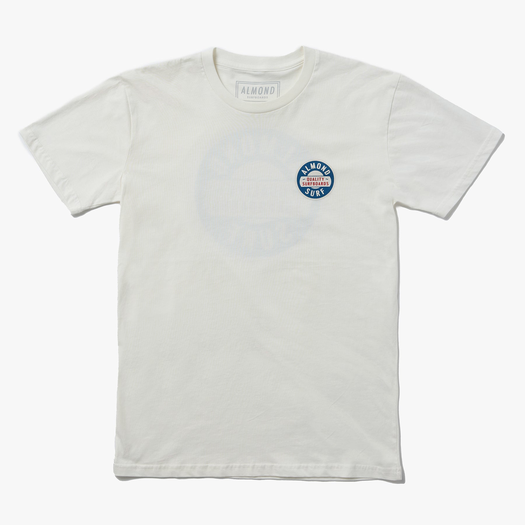 Almond Badge Tee | Vintage White