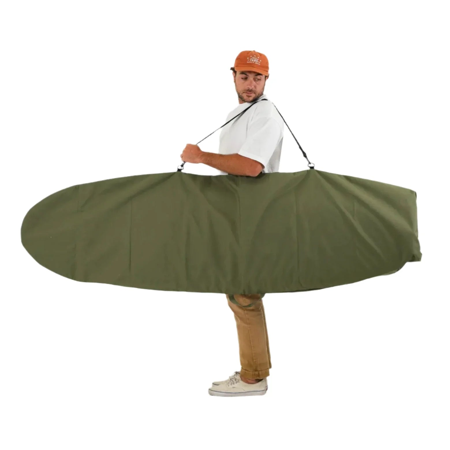 FARO Adjustable Canvas Surfboard Bag (olive color)