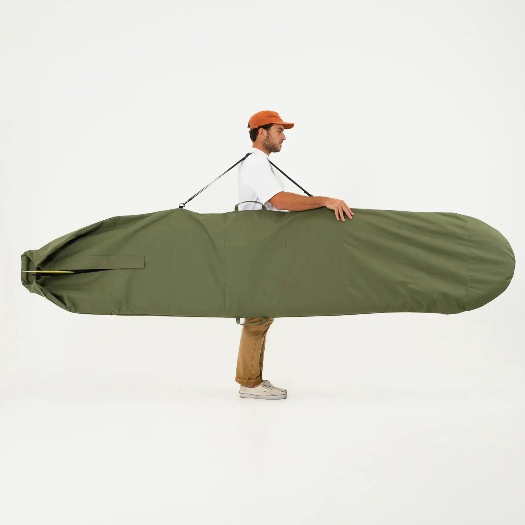 FARO Adjustable Canvas Surfboard Bag (olive color)