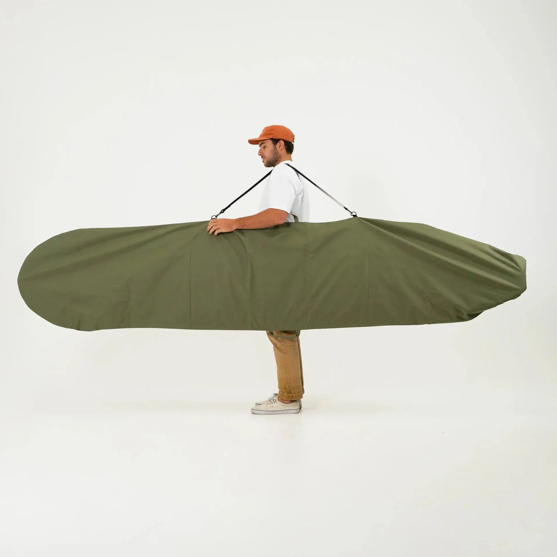 FARO Adjustable Canvas Surfboard Bag (olive color)