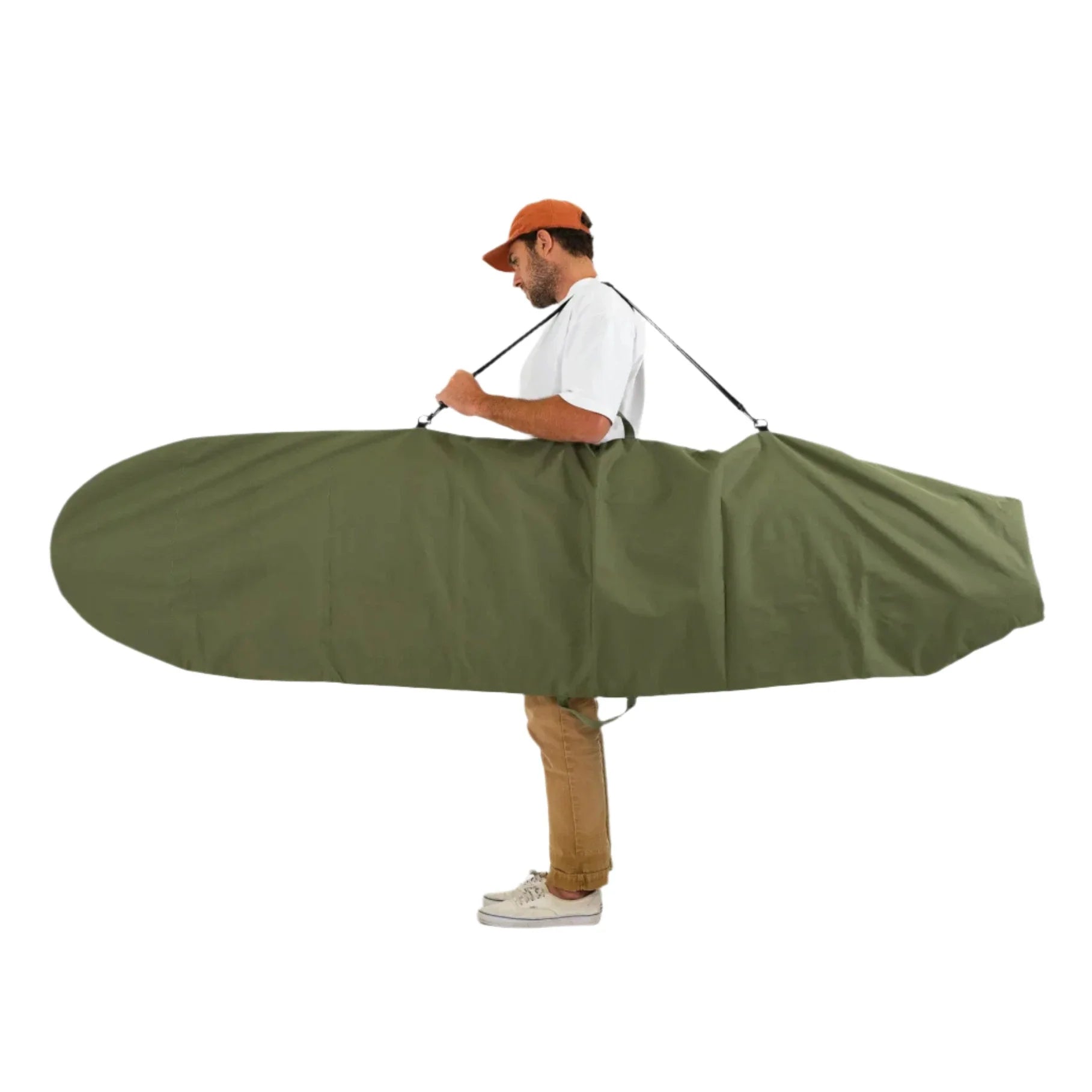 FARO Adjustable Canvas Surfboard Bag (olive color)