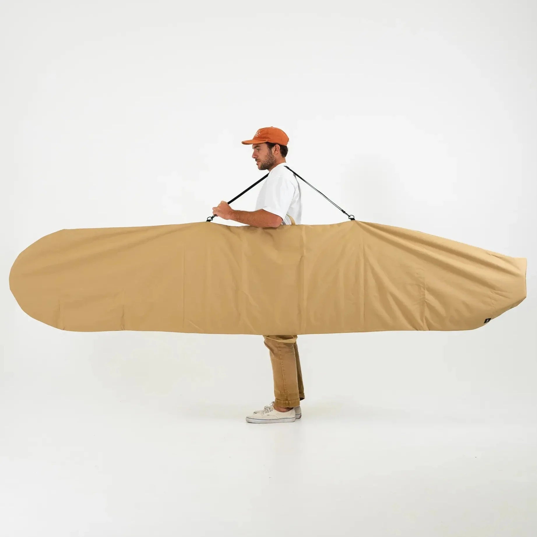 FARO Adjustable Canvas Surfboard Bag (tan color)