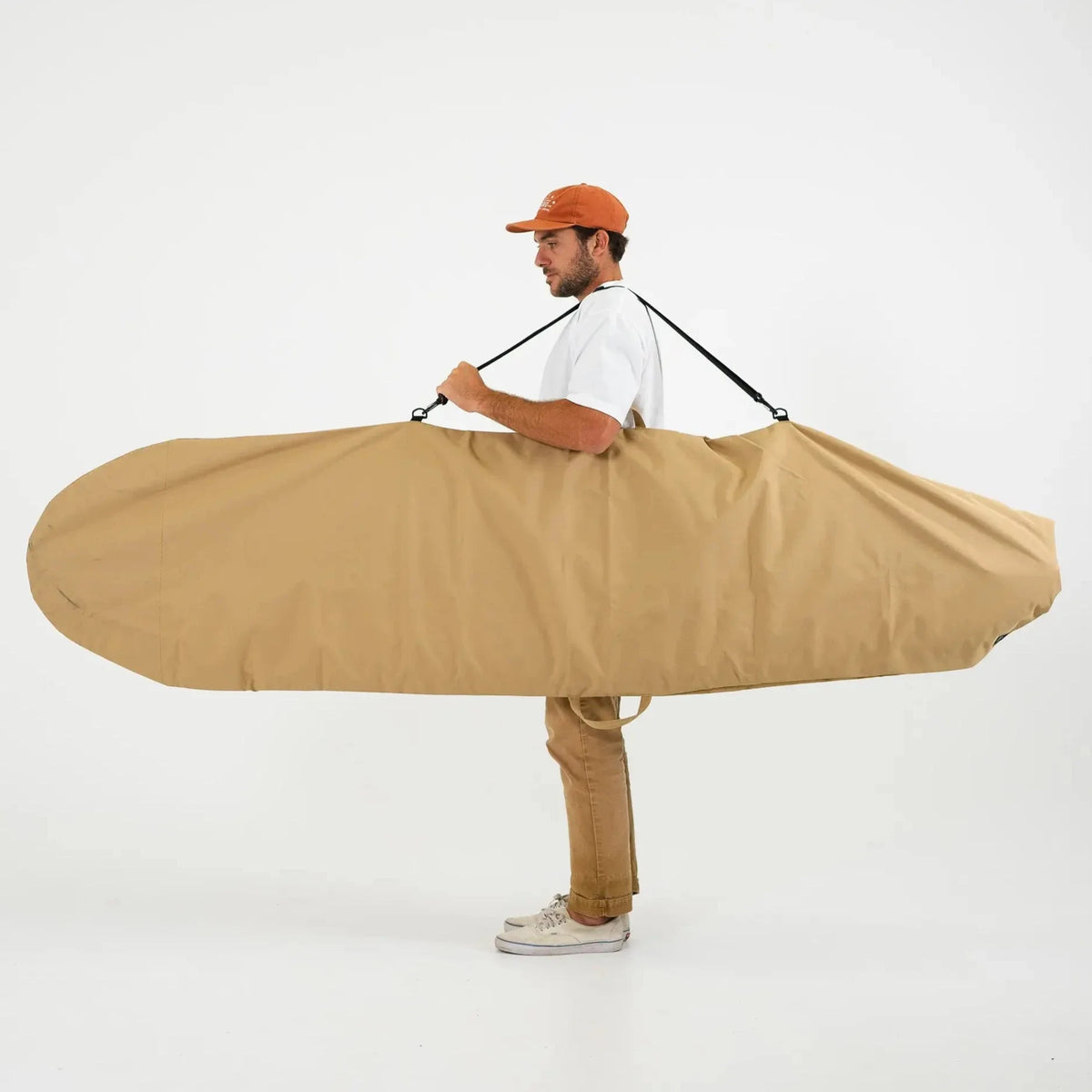 FARO Adjustable Canvas Surfboard Bag (tan color)