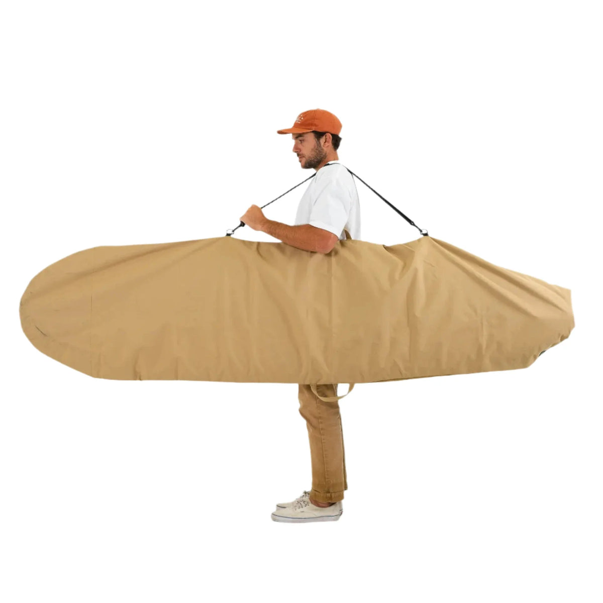 FARO Adjustable Canvas Surfboard Bag (tan color)