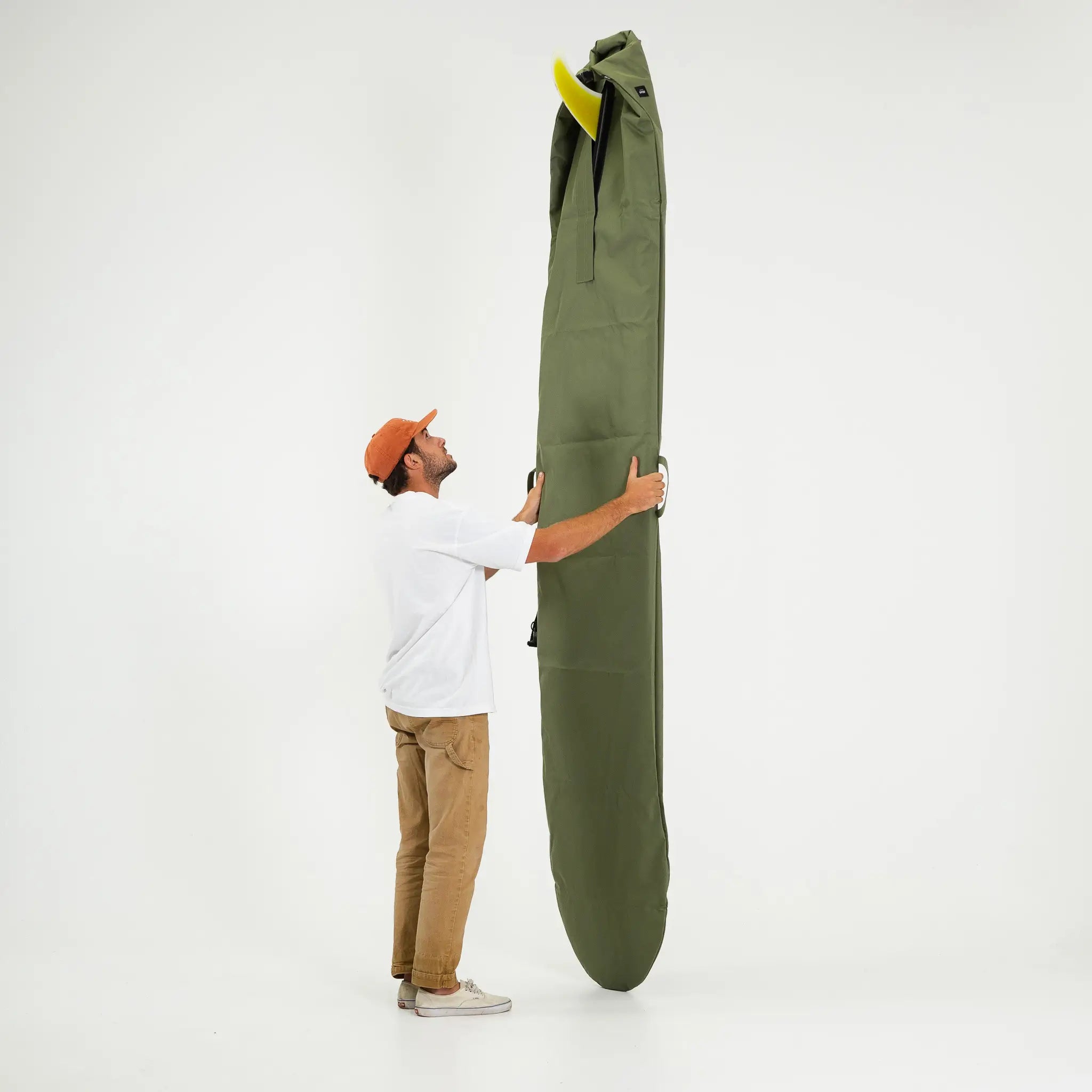 FARO Adjustable Canvas Surfboard Bag (olive color)
