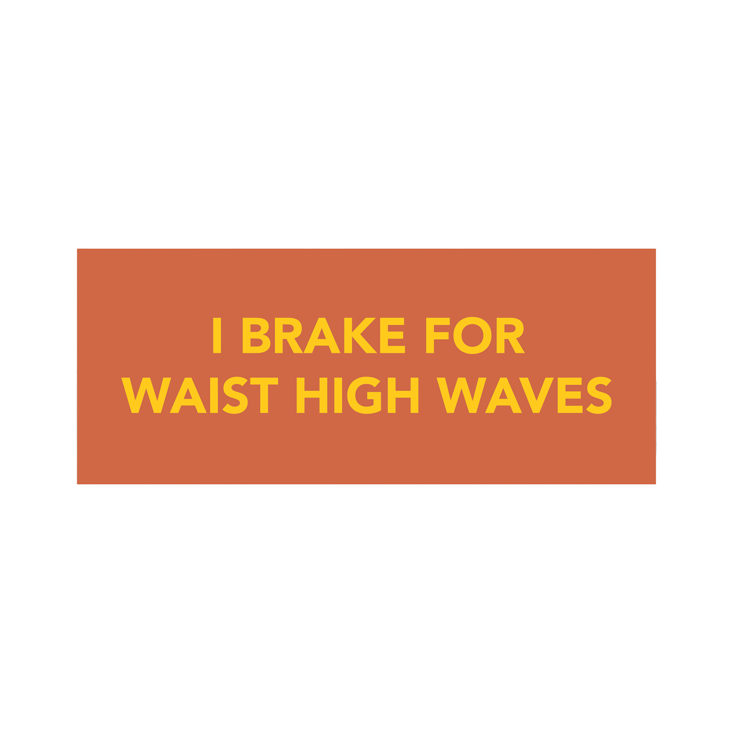 "I Brake for Waist High Waves" Bumper Sticker