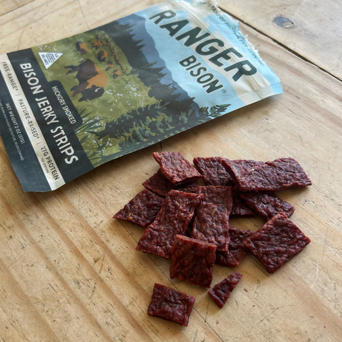 Hickory Smoked Bison Jerky (2 oz)