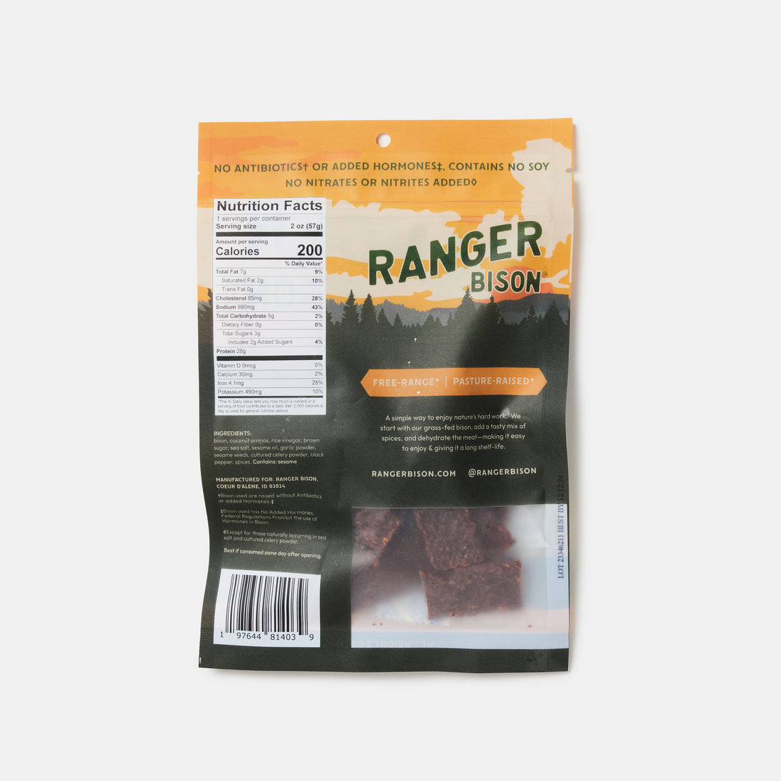 Teriyaki Bison Jerky (2 oz)