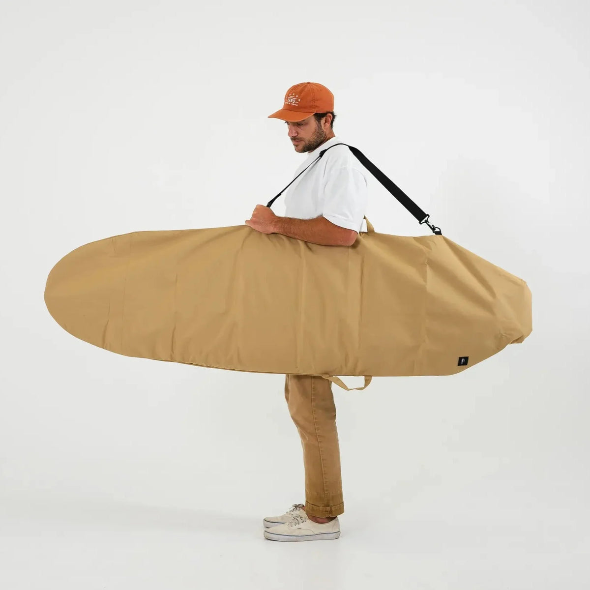 FARO Adjustable Canvas Surfboard Bag (tan color)